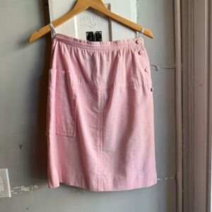 Courreges Pink Cotton Blend Skirt.